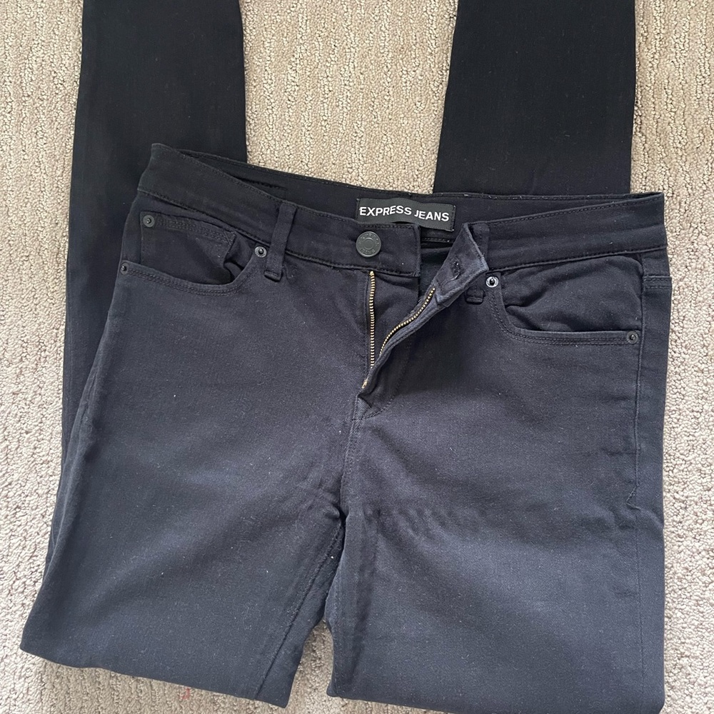 Black skinny denim